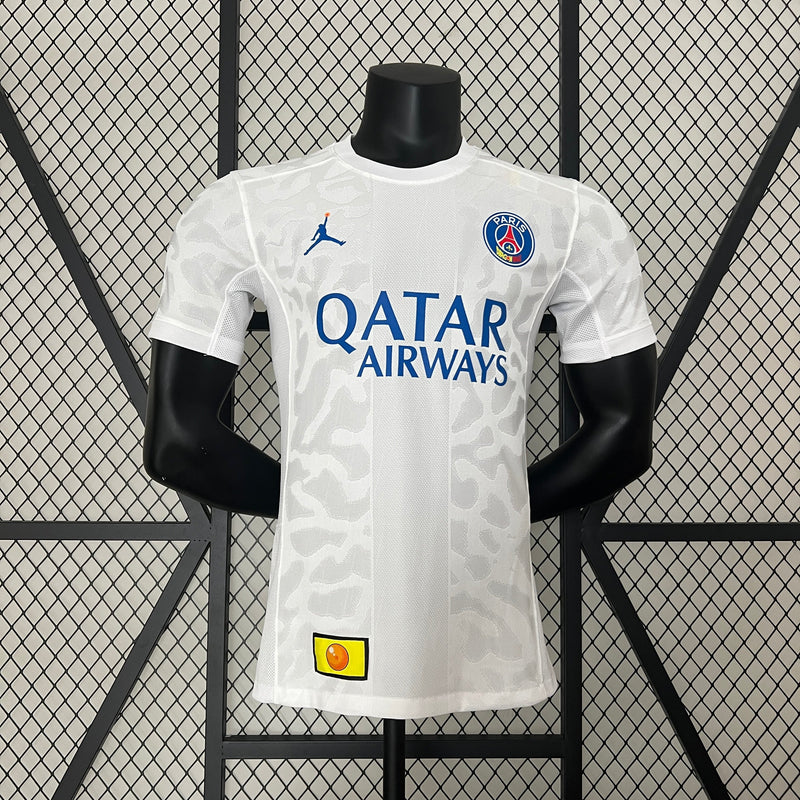 CAMISA VERSÃO JOGADOR DO PSG 23/24 BRANCO EDIÇÃO ESPECIAL