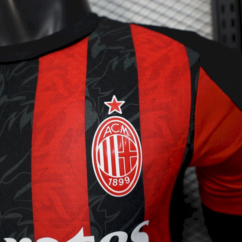CAMISA DO MILAN 25/26 VERMELHA VERSÃO JOGADOR