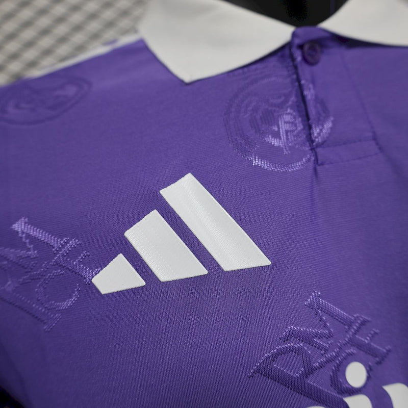 CAMISA DO REAL MADRID 25/26 LIGHT PURPLE ESPECIAL VERSÃO JOGADOR