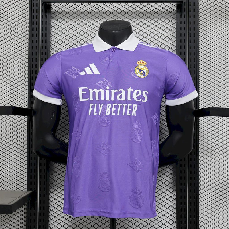 CAMISA DO REAL MADRID 25/26 LIGHT PURPLE ESPECIAL VERSÃO JOGADOR