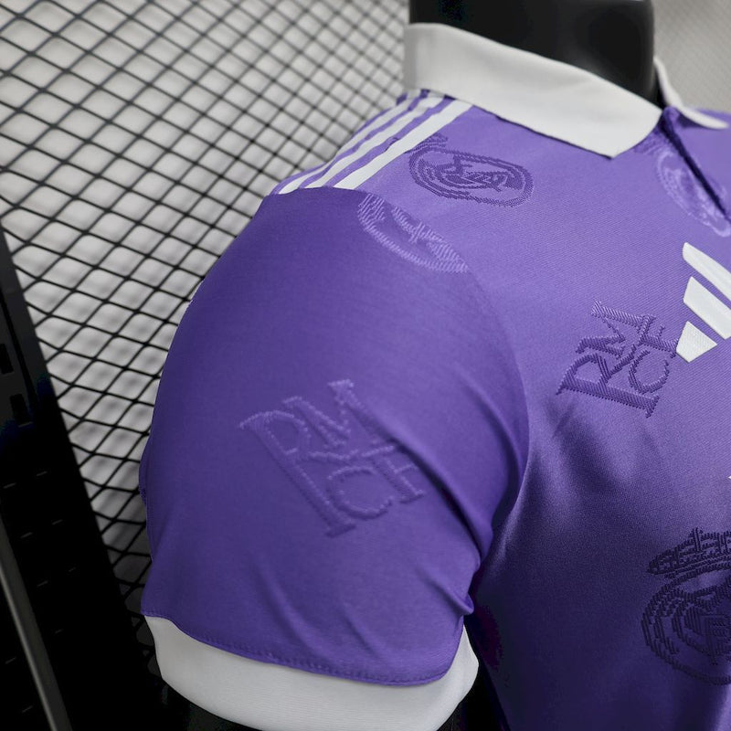 CAMISA DO REAL MADRID 25/26 LIGHT PURPLE ESPECIAL VERSÃO JOGADOR