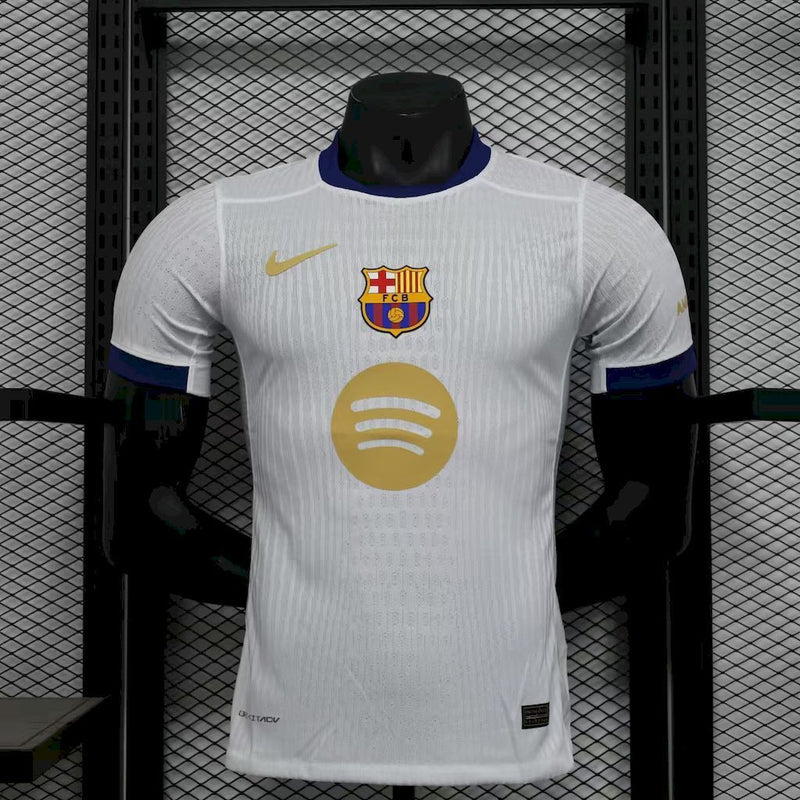 CAMISA DO BARCELONA 24/25 WHITE EXPOSURE VERSÃO JOGADOR