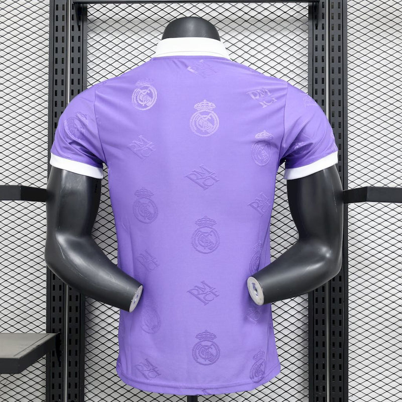CAMISA DO REAL MADRID 25/26 LIGHT PURPLE ESPECIAL VERSÃO JOGADOR